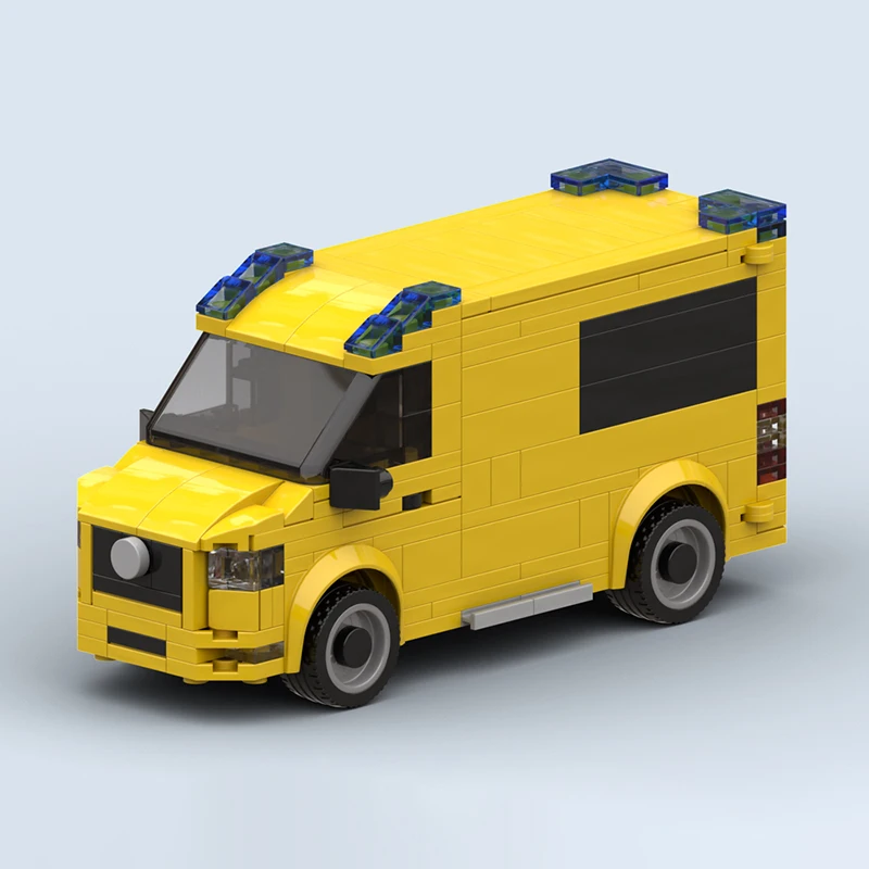 Moc Building Blocks Dutch Panel Van Ambulance Technology Modular Bricks Model Gifts Christmas Toys DIY Sets Assembly！