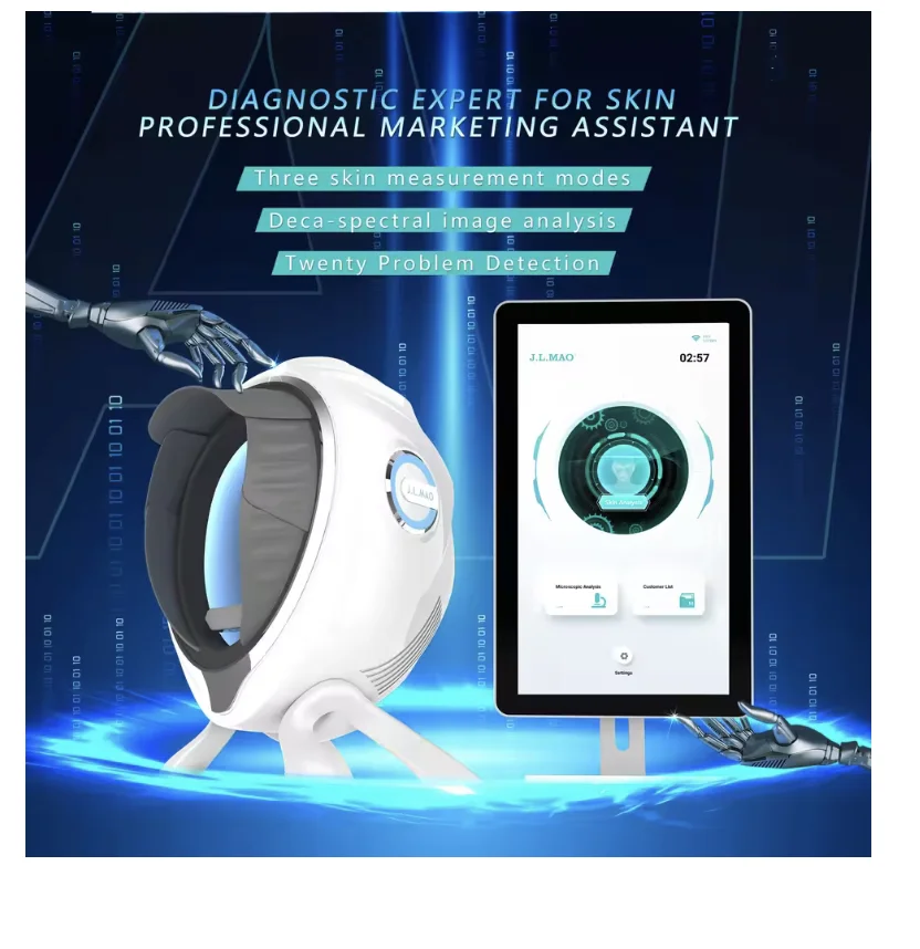 

Комплексный 3D AI-анализатор кожи лица: диагностика и выявление проблем кожи с использованием 8-спектрального профессионального анализа