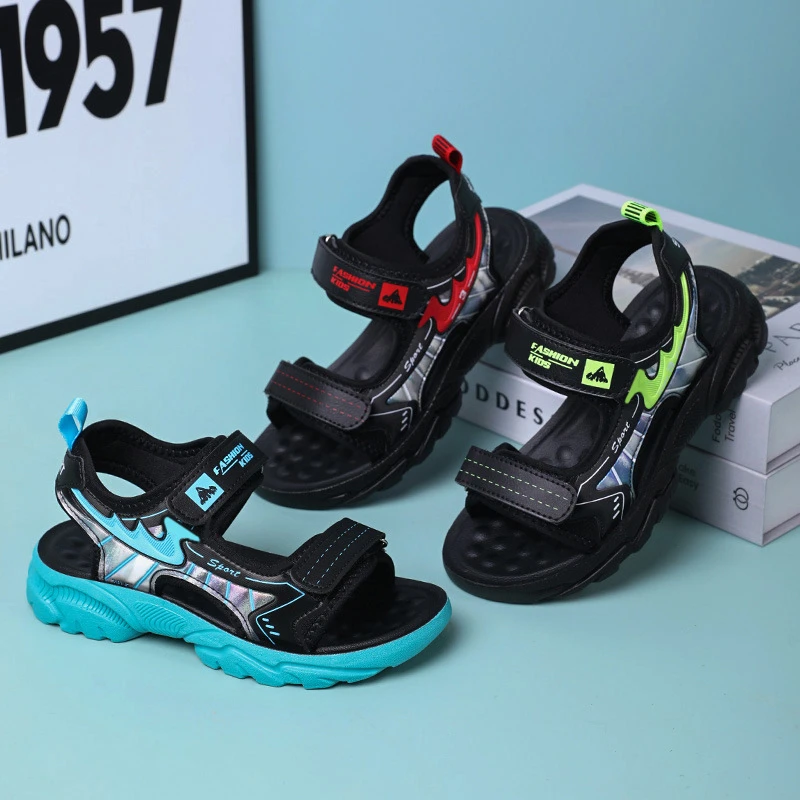 

Boys Sandals 2025 New Style Kids Sports Beach Shoes Air Cushion Soft Sole Lightweight Summer Sandals For Big Middle Children