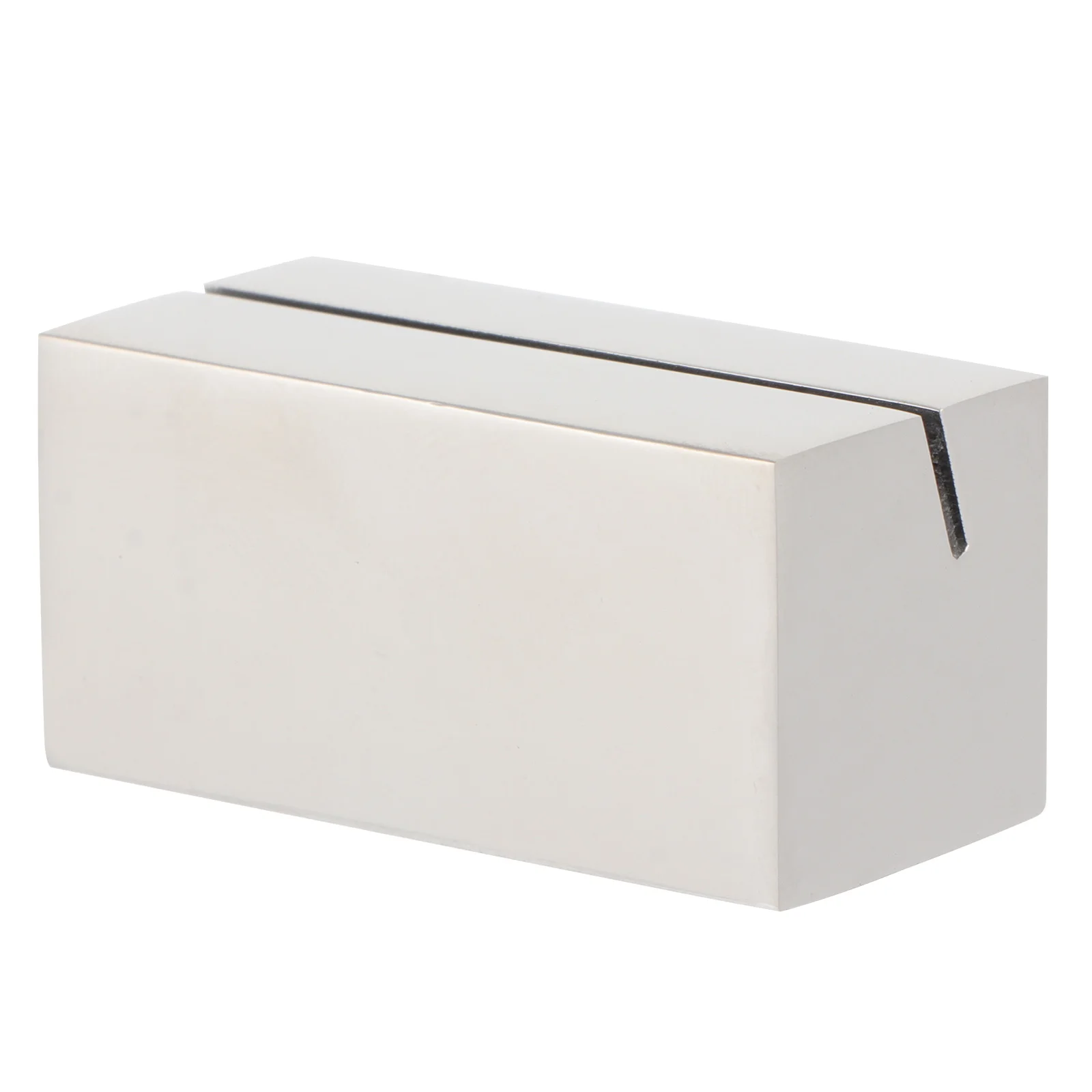

Stainless Steel Business Card Holder Desk Organizer Smooth Edges Professional Design Conference Table Storage Tool Wide