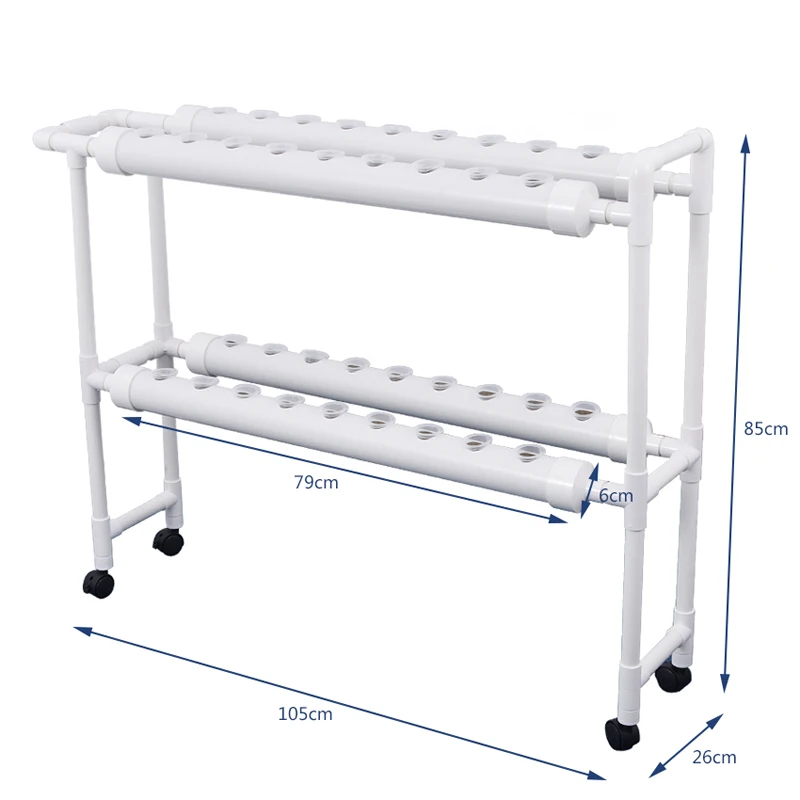 زراعة بدون تربة زراعة أنبوب الزراعة المائية رف زراعة الخضروات معدات الزراعة المائية 36 حفرة