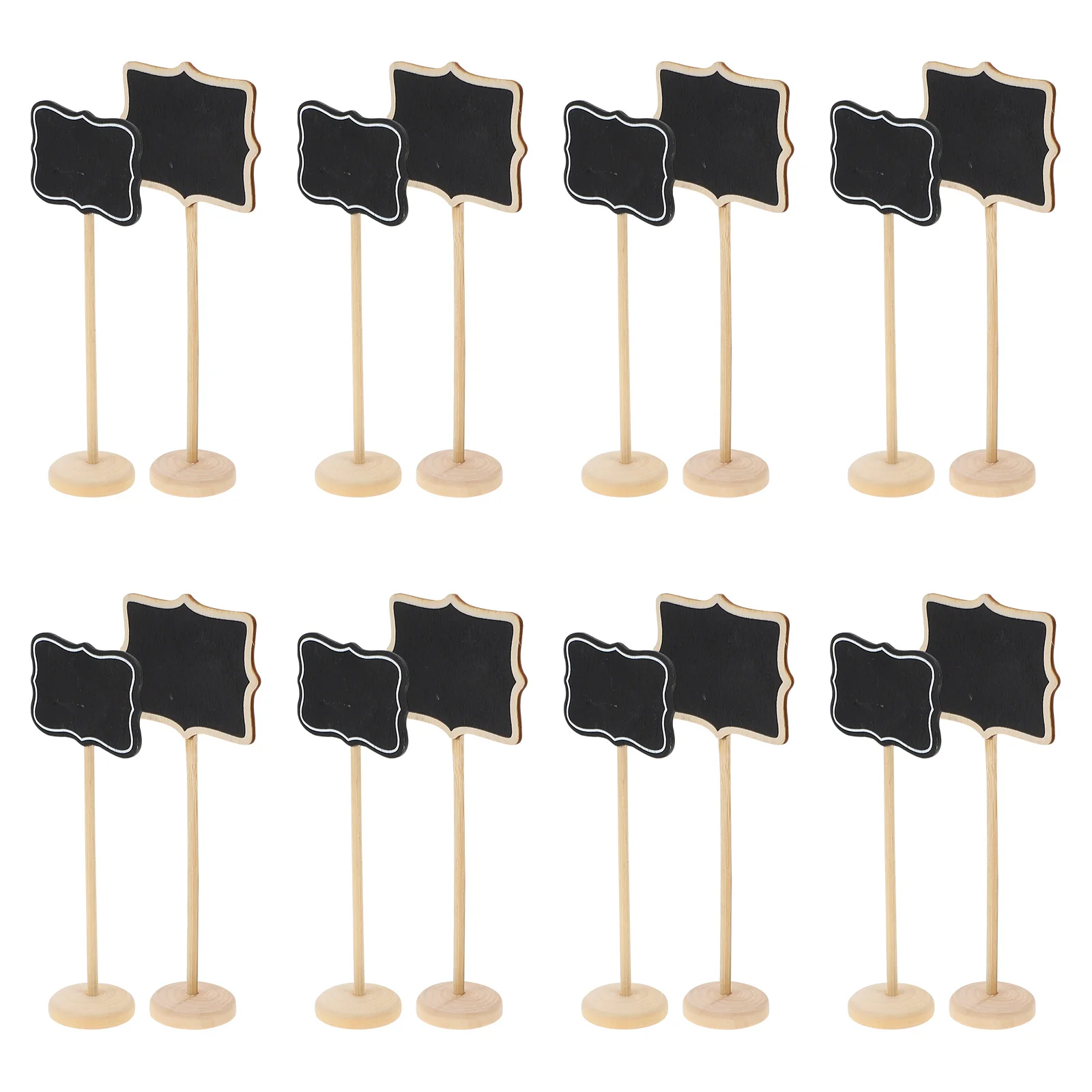 16 pezzi di cartoni animati mini lavagne lavagne di betulla lavagne decorative per la scrittura di promemoria dell'home office