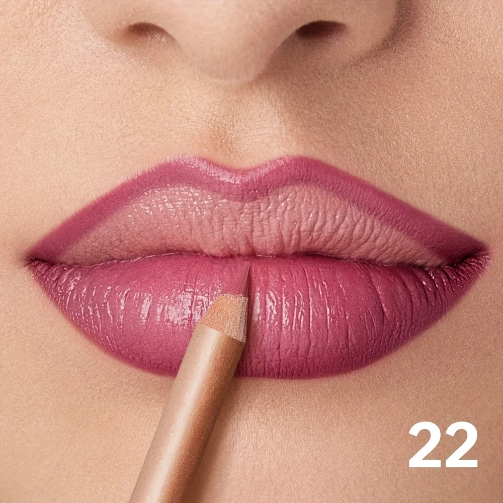 Matte Lip Liner Pencil Nude, langdurig waterdicht, veegvast, nauwkeurige omtrek, gladde romige formule
