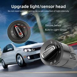 For VW Polo Auto Headlight Control Switch Sensor Build in Sensor White Background 2002-2018 2019-2024 3BD941531 3BD 941 531