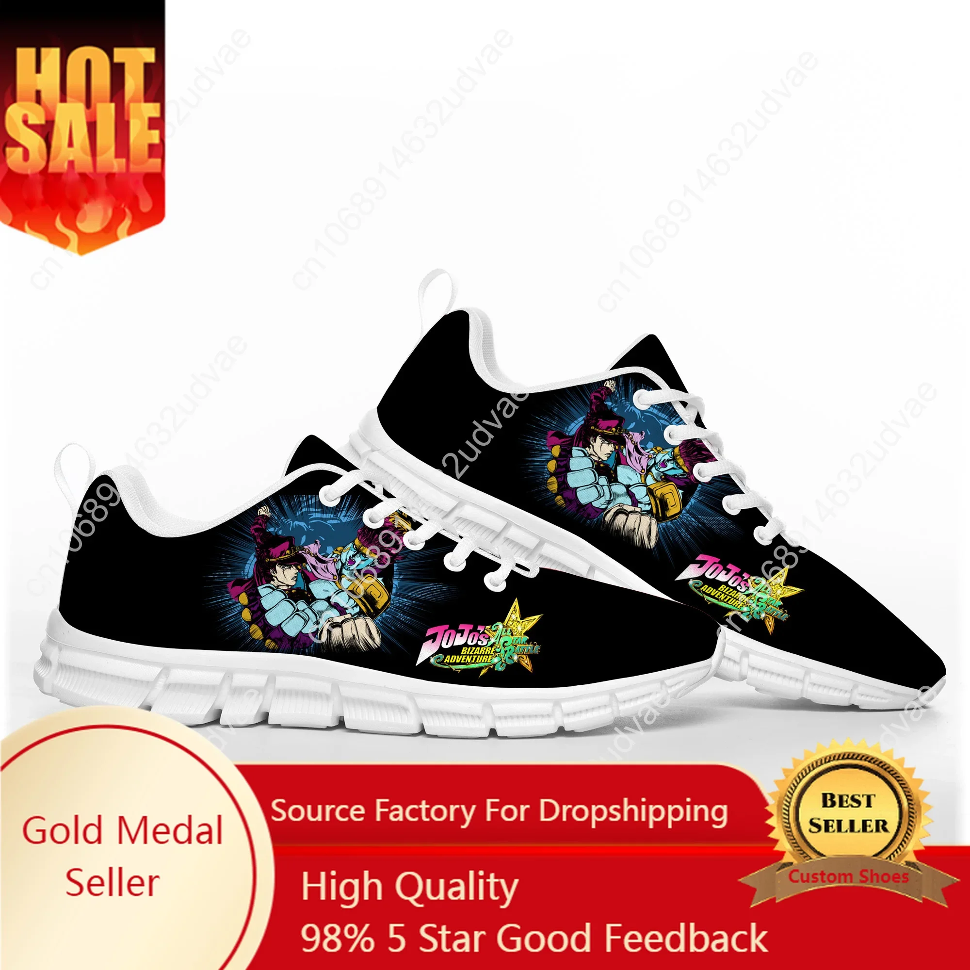 

JoJos Bizarre Adventure Cartoon Sports Shoes Mens Womens Teenager Kids Children Sneakers Anime Custom High Quality Couple Shoe