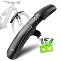 RBRL MTB guardabarros delantero Velcro guardabarros de bicicleta de liberación rápida cobertura completa guardabarros delantero extendido ampliado para ciclismo eléctrico 26-29