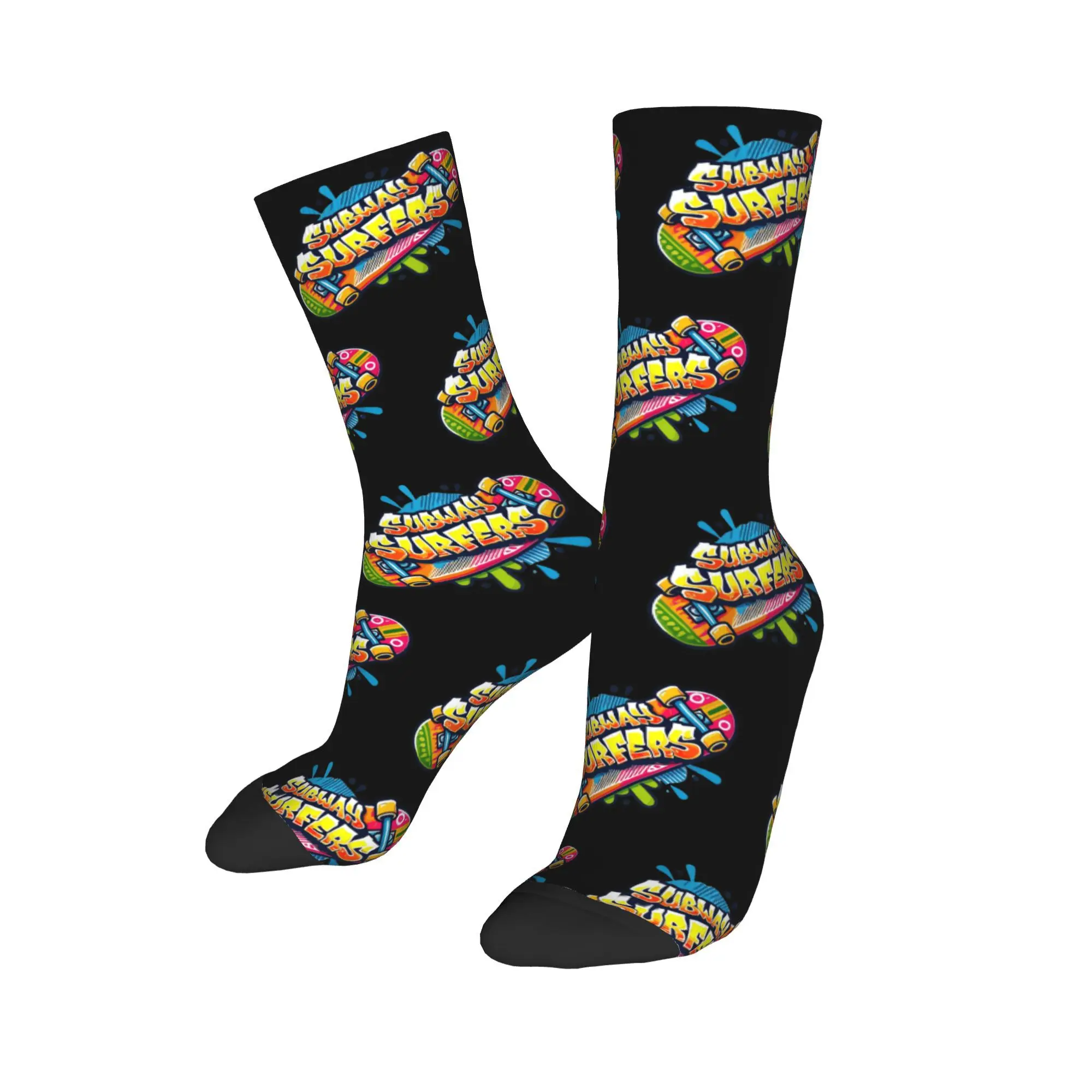 Unisex Subway Surfers Team Logo Socks Breathable Fashion Funny Video Game Socks Amazing Gift