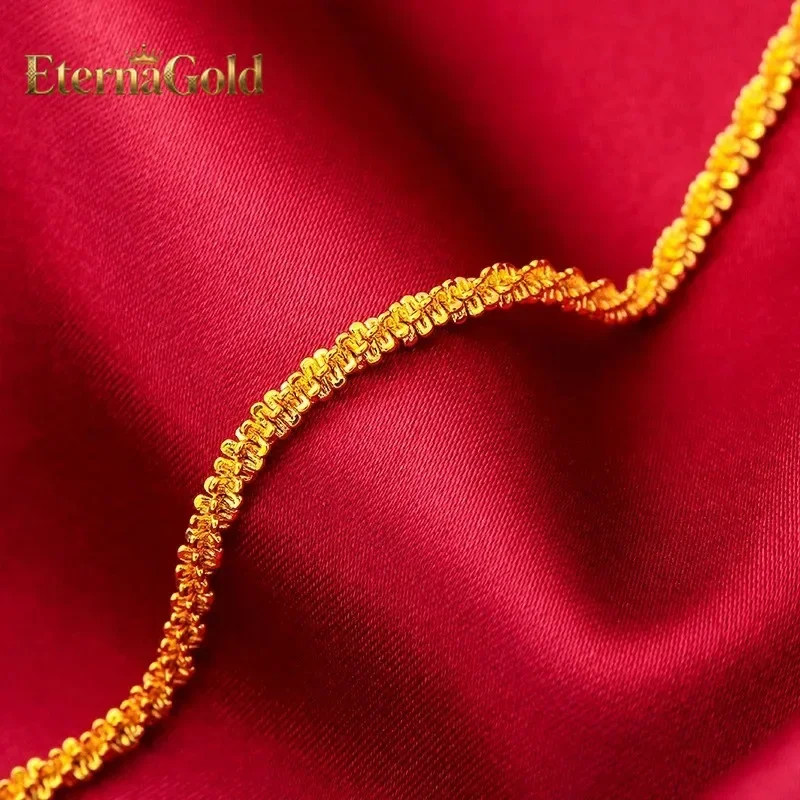 EternaGold Caterpillar Bracelet for Women, 24K Gold, AU999 | Solid caterpillar with pearl spots, gentle & whimsical for everyday