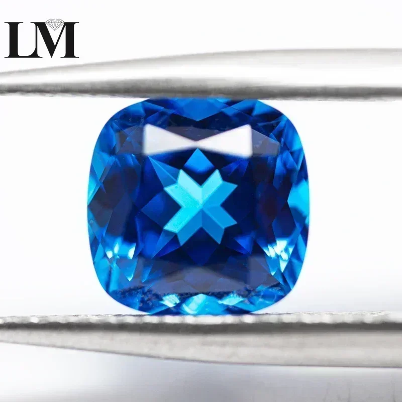 

NEW Cobalt Spinel VVS1 Square Cushion Blue Demon Gemstone Charms Beads for Diy Jewel Making Materials Selectable AGL Certificate