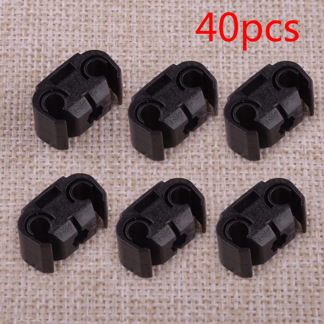 40Pcs Double Brake Pipe Holder Brake Fixing Line Clip 4.75mm 811611797 fit for VW Beetle Golf Jetta Passat Audi A4 A6 A8