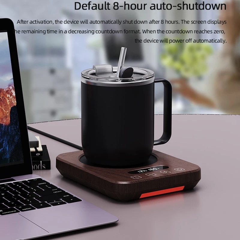 Chauffe-tasse 80 ° Chauffe-tasse à café à température réglable C, avec minuterie, Base chauffe-thé et lait à température constante pour usage domestique