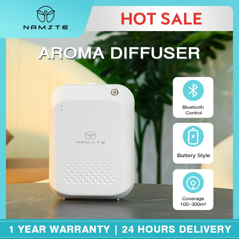 300m ♡ NAMSTE baterai Diffuser Aroma Aroma terapi penyegar udara rumah penyedap udara untuk Lift Kamar Mandi kontrol Bluetooth