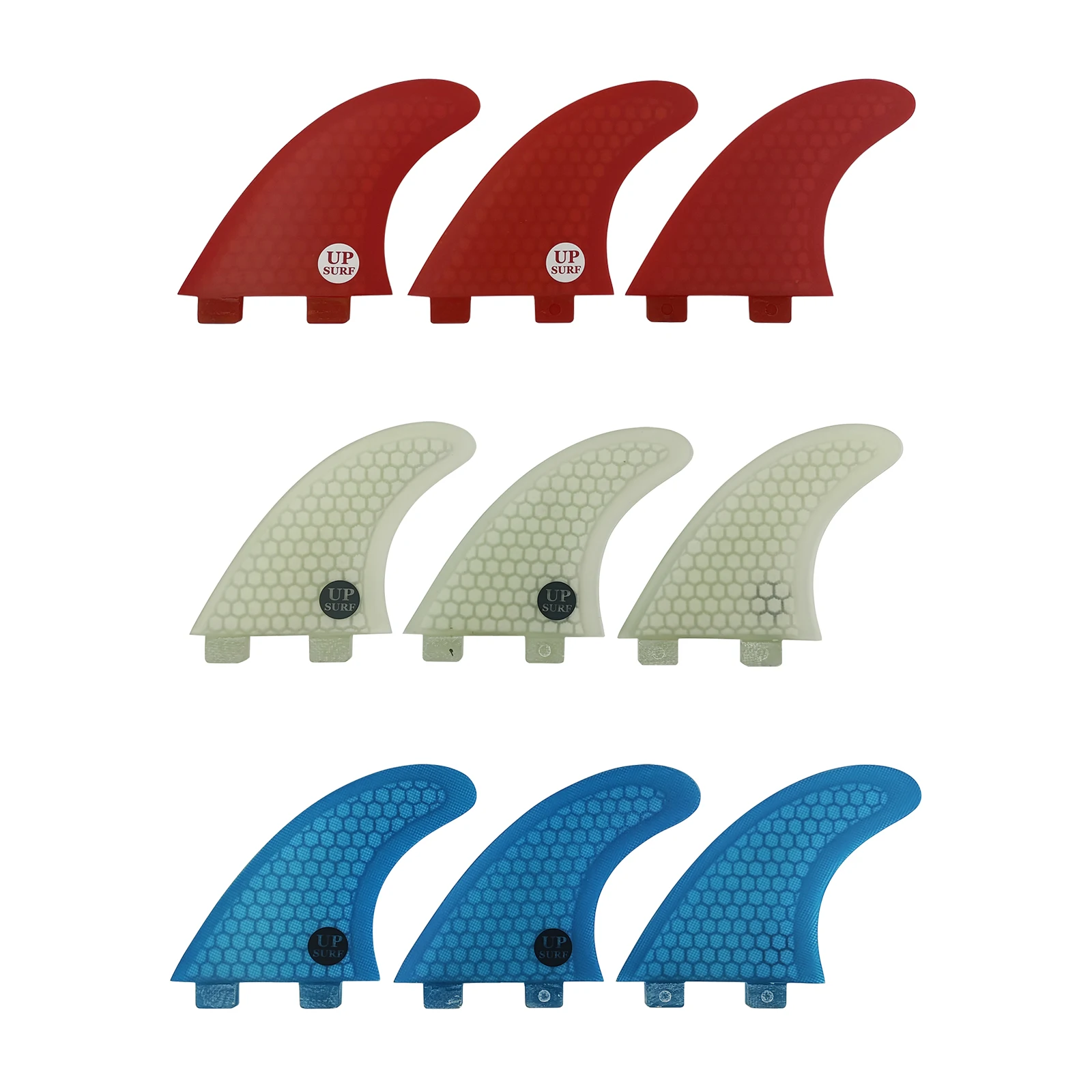 

Комплект трехлопастных досок-флайбордов UPSURF FCS S/M/L с сотовой структурой | 3 цвета (белый/синий/красный) для серфинга и каякинга | Многофункциональная производительность