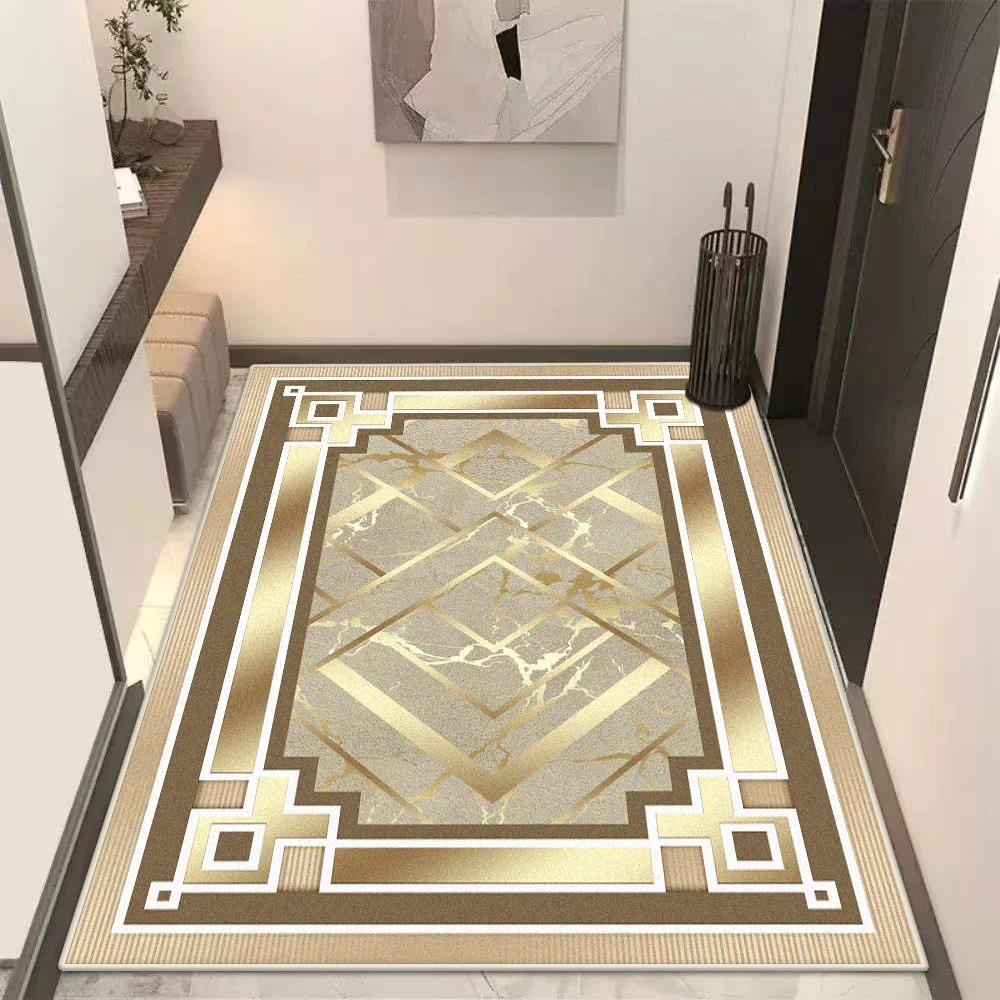 

Современный золотой ковер для гостиной, украшения дома, скандинавский роскошный домашний настраиваемый коврик, коврик для спальни, гардеробной, офиса, моющийся