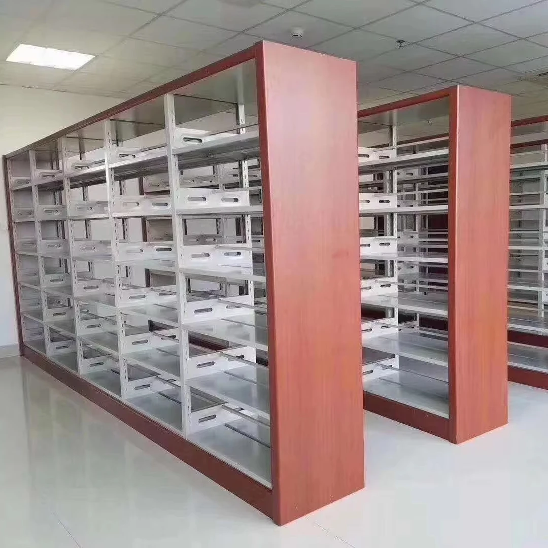 

Modern Design Durable School Magazine Rack Furniture Library Bookstore Wood Display Rack