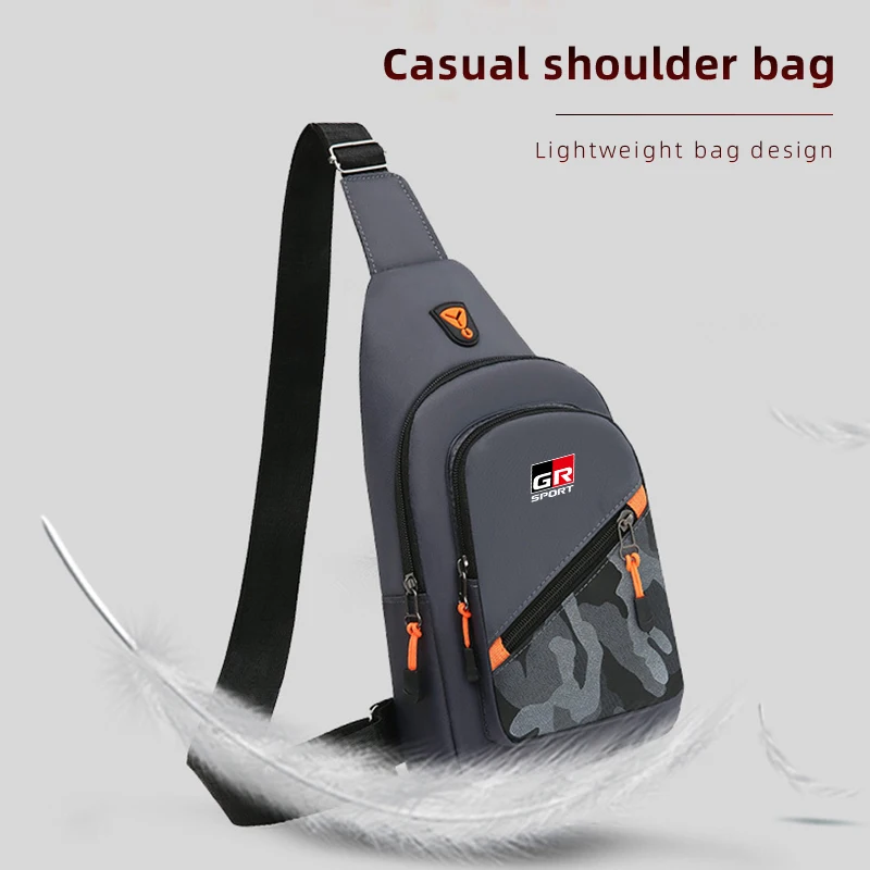 Men Chest Bag Handbag Waist Bag Crossbody Bag Headphone Cable Travel Organiser For Toyota Yaris Corolla Prius Auris CHR RAV4