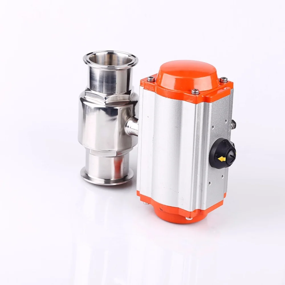 

Clamp Φ76 OD91mm AT83 Pneumatic Ball Valve SS304 Sanitary Grade Clamp Quick Connect Chuck Straight Through Double Acting