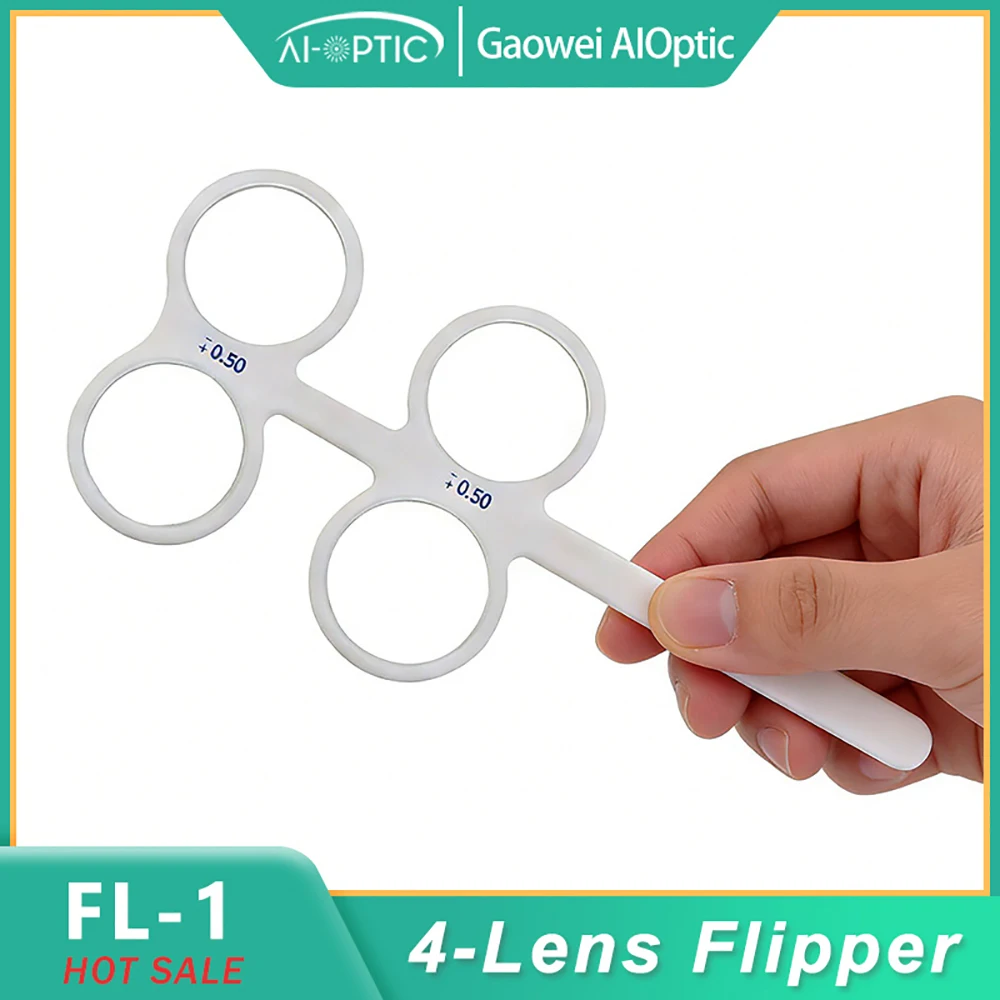 4-Lens Optical Flipper High-Quality Ophthalmic Optometry Eye Trainer & Occluder for Eye Care & Vision Correction FL-5