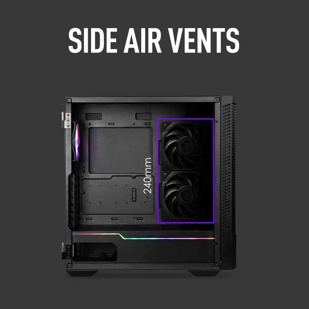 100r-Mid-Tower Gaming Pc Case-4X120Mm Argb-Ventilatoren-Vloeistofkoelingssteun Tot 360Mm Radiator