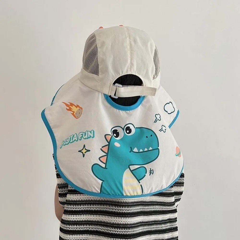 

New Cartoon Desige Children's Hat Lightweight Breathable Sun Shade Hat Adjustable Size Neck Protection Fisherman Cap Beach Use