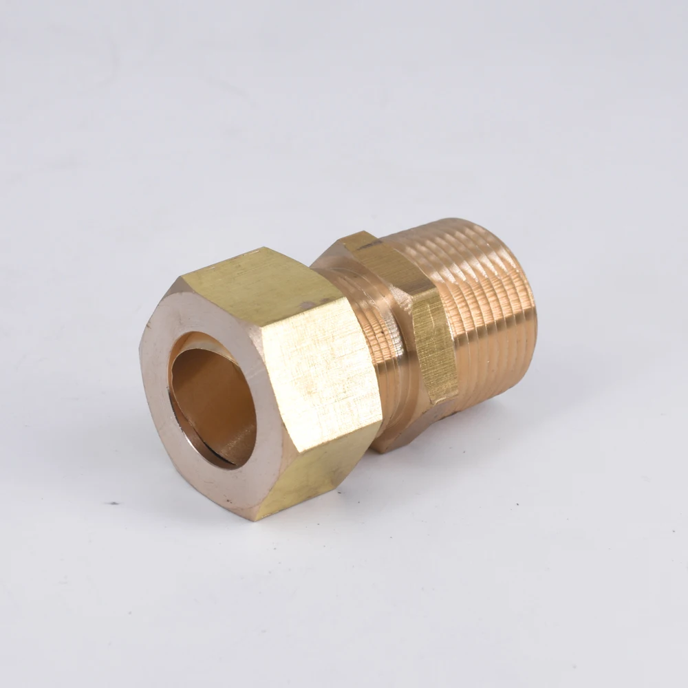 

3/4" NPT Male Fit 3/4" OD 19mm Tube Compression Union Brass Fitting Connector Propane Water Gas Air Oil Fuel Hydaulic Pneumatic