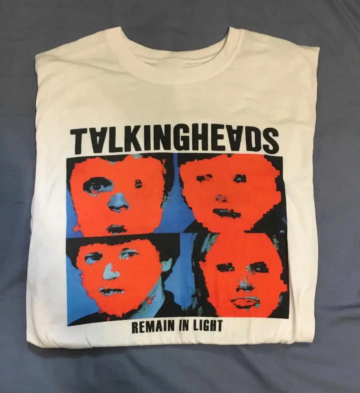 Vtg Talking Heads Remain In Light Heavy Cotton S-5XL Unisex White Shirt