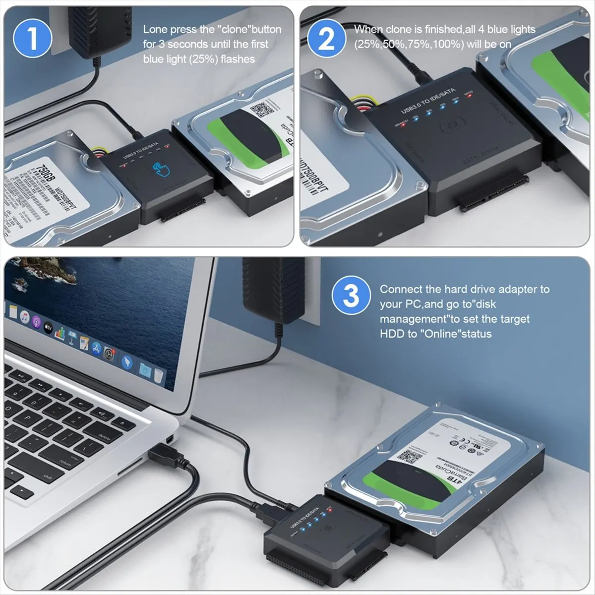 2026 جديد + إلى USB 3.0 IDE محول إلى كابل USB3.0 USB2.0 لمحرك الأقراص الصلبة 2.5 3.5 HDD SSD USB IDE الاتحاد الأوروبي التوصيل #3