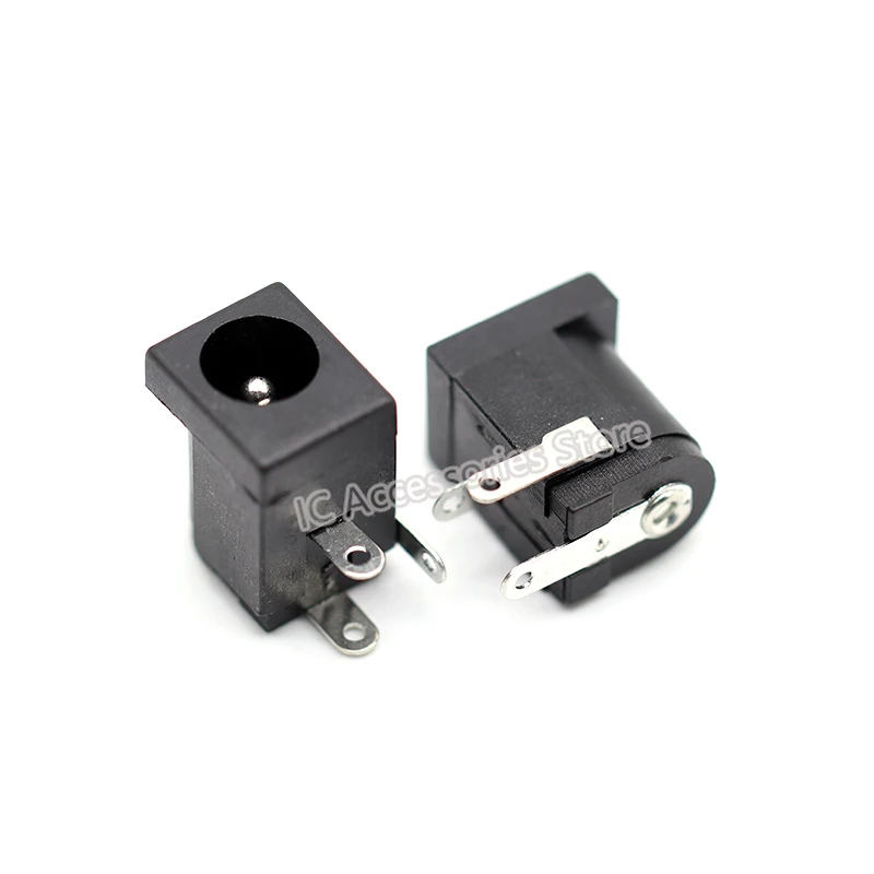 20pcs Power socket DC-005 three-pin straight plug large DC DC005 5.5-2.1 universal power socket