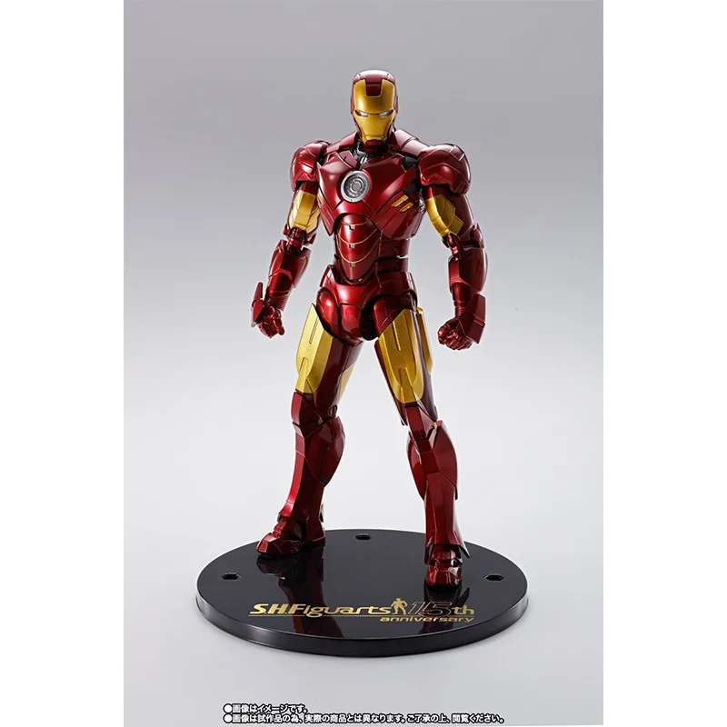 Bandai S.H.Figuarts Iron Man Mk4 15Th Anniversary Ver. 16Cm Anime Original Action Figure Model Toy Birthday Gift Collection