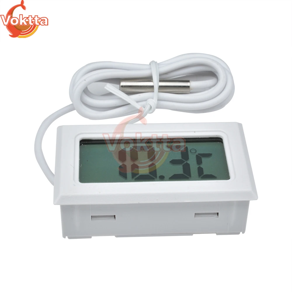 1/3/5pcs Mini LCD Digital Thermometer FY-10 Indoor Temperature Tester Detector 1M External Probe Temperature Sensor
