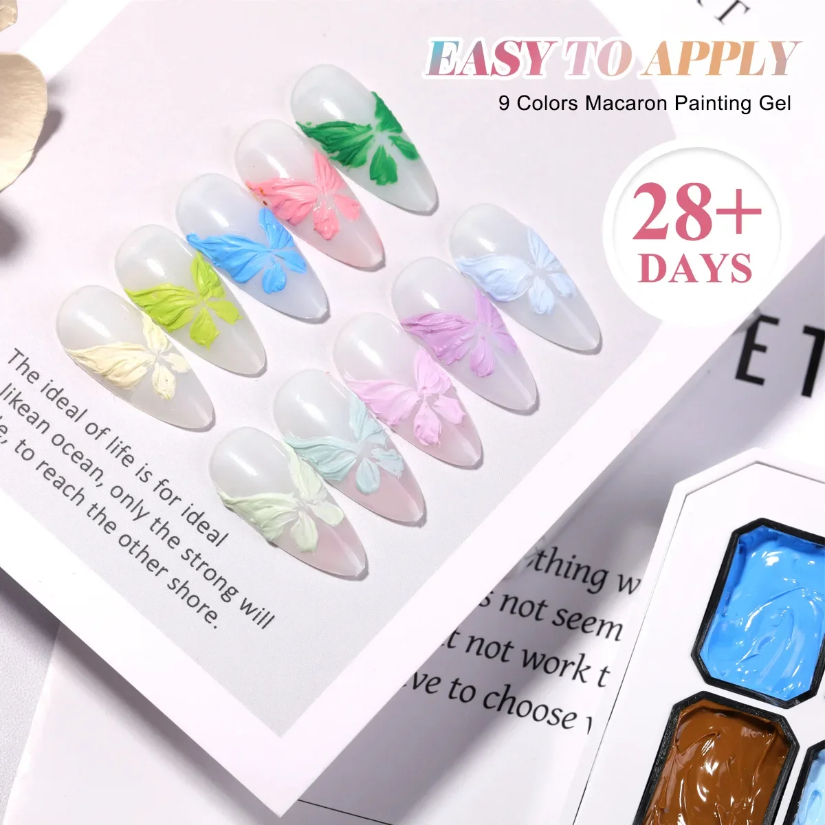 9 ألوان النفط اللوحة محفورة رسم هلام مسمار البولندية تأثير ثلاثية الأبعاد DIY تنقش مانيكير هلام ديكور لا حاجة معطف فوقي الملمس الغراء #5