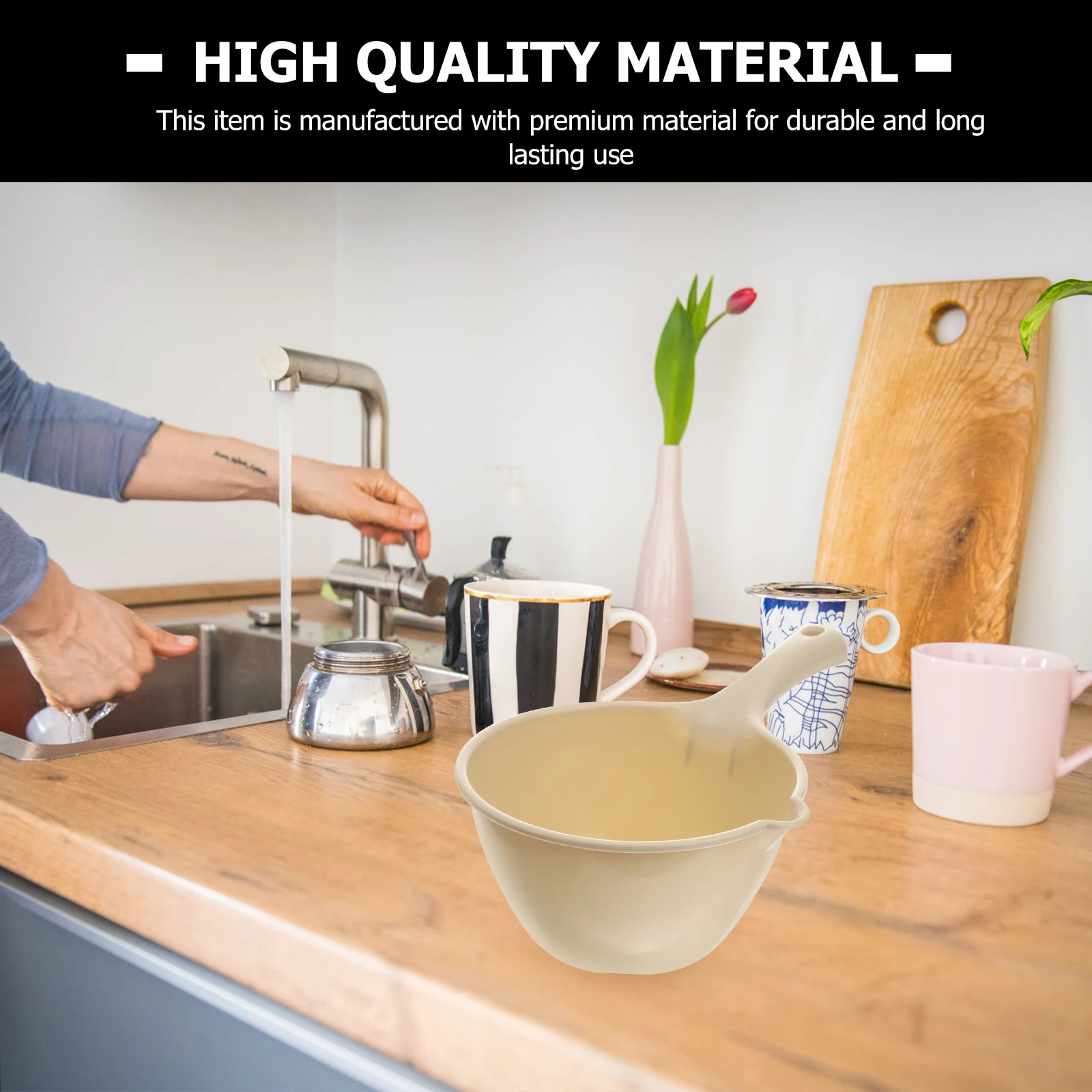 

1pc Plastic Water Ladle 1000Ml Large Capacity Bathing Bailer Kitchen Garden Scoop Water Dipper Tool For Home Use