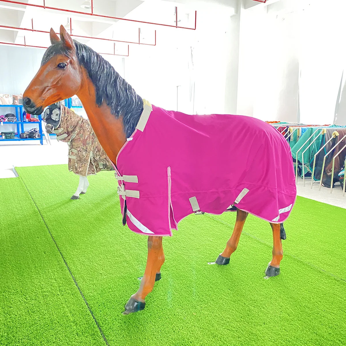 

Good Quality Equestrian 600D Waterproof Breathable Combo Neck Turnout Horse Rug, Horse Racing Supplies Horse Blanket