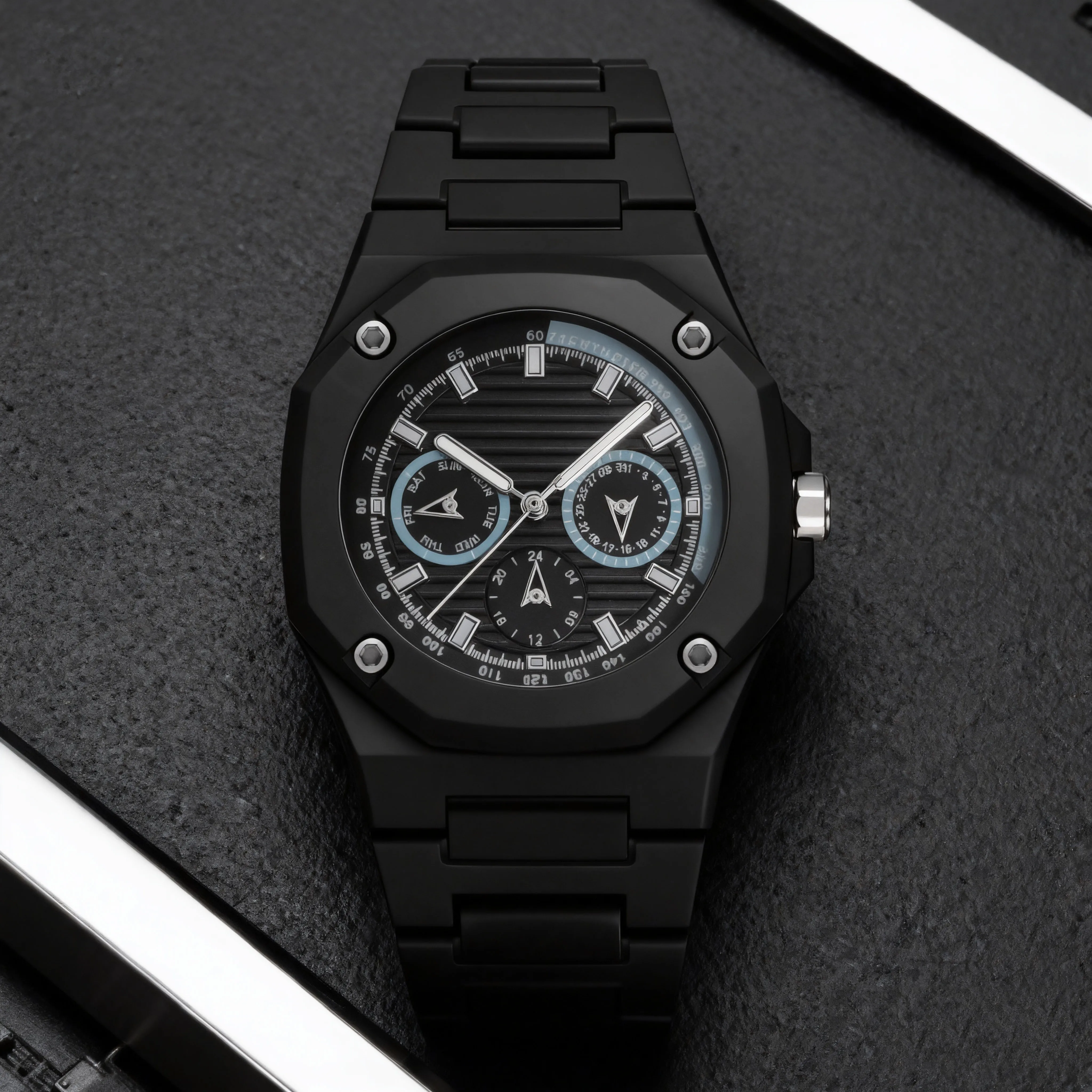1-piece new watch, polygonal dial, fashionable and trendy accessory for outfit coordination, with a premium feel