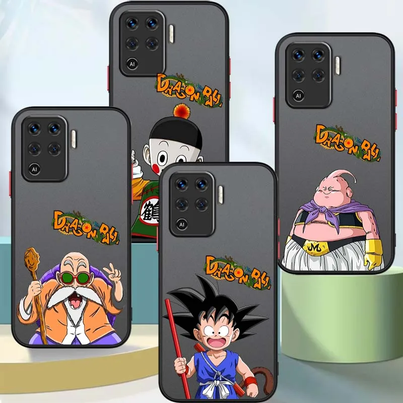 

Anime Dragon Ball Pattern Phone Case For OPPO Find X3 X5 Lite Pro A98 A94 A93 A78 A79 A76 A58 A57 5G Frosted Translucent