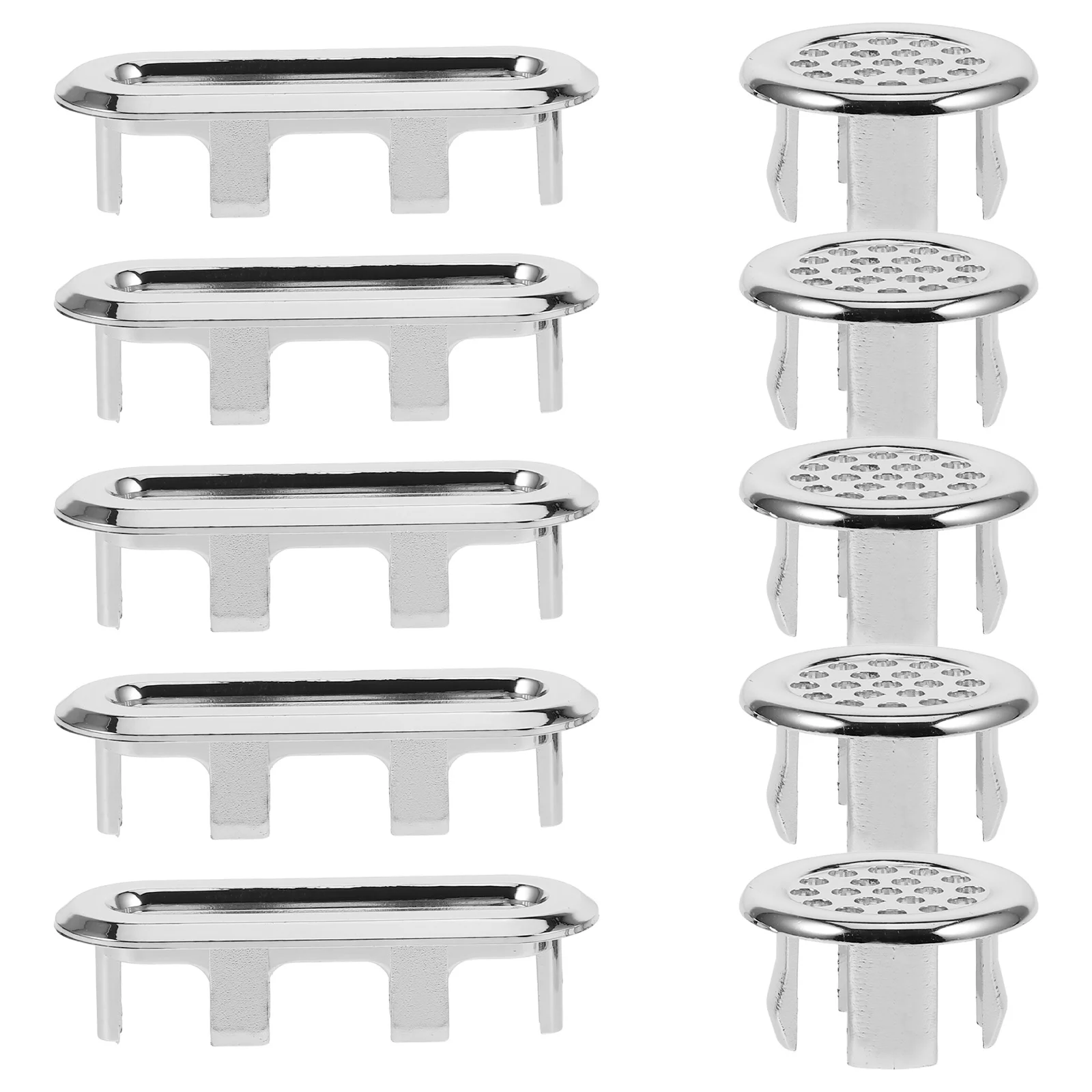 

1 Set Of Sink Basin Overflow Covers Replacement Caps For Bathroom Kitchen Decorative Trim Ring Compatible With Household Washing