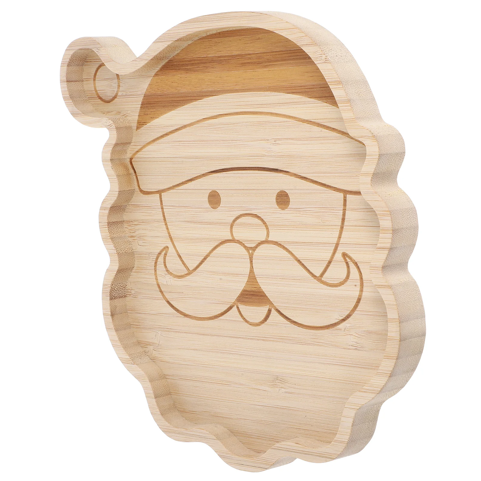 

Christmas Santa Clause Wood Serving Tray Festive Snack Platter For Cheese Fruit Dessert Party Wooden Tea Organizer Small