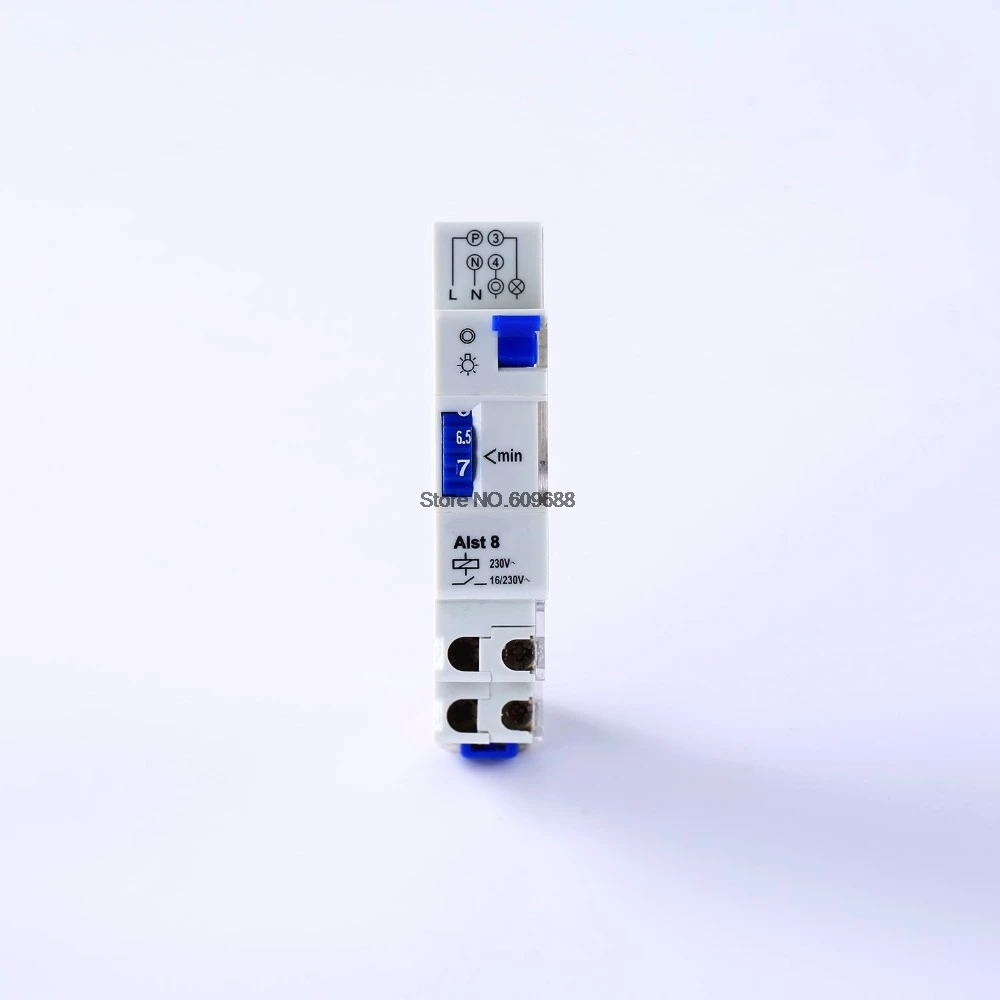 

ALST8 7 минут освещения лестницы Таймер Переключатель 220 В переменного тока на DIN-рейке