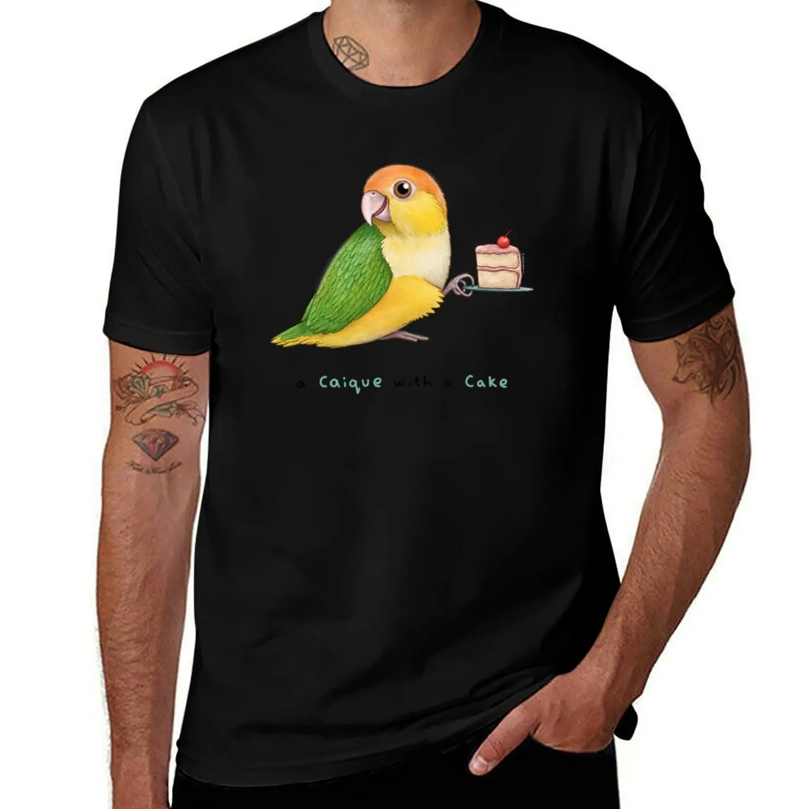A Caique With A Cake T-Shirt Comfortable Basic Crew Neck Tee T-Shirt