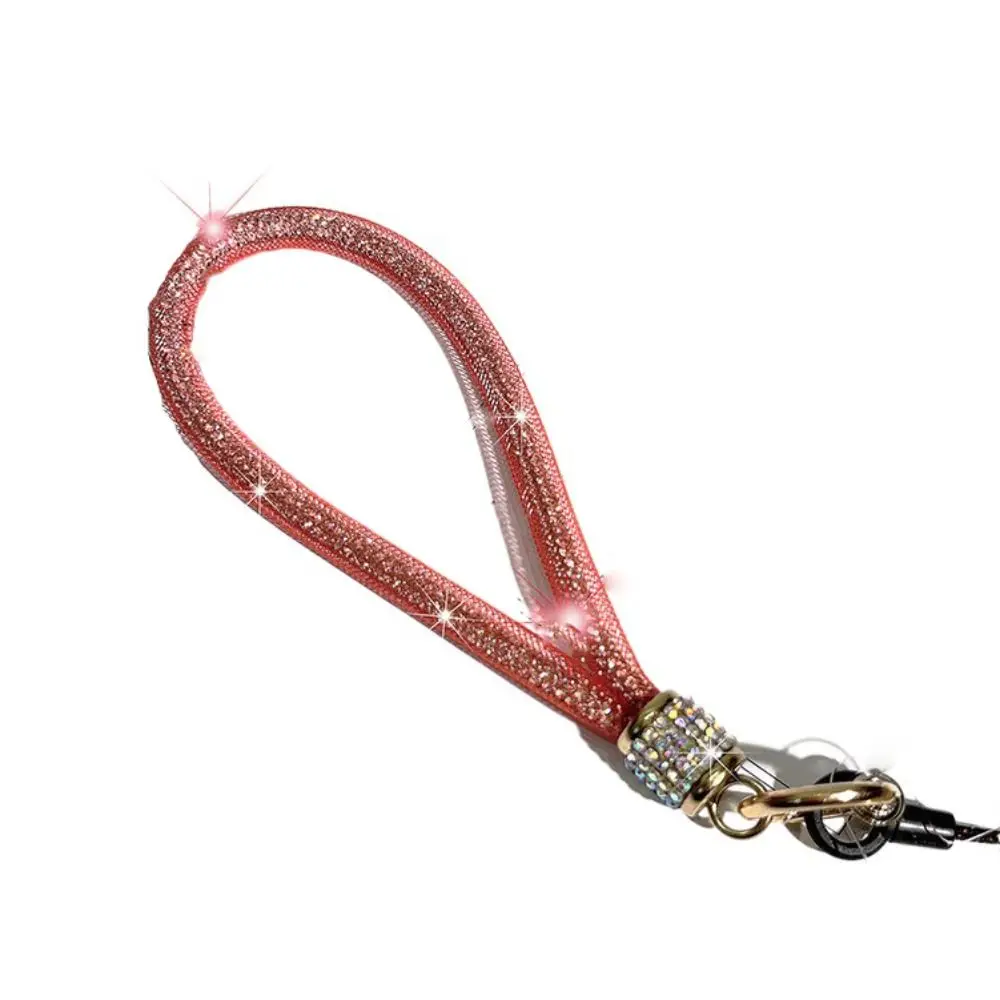 معلقة الحبل بريق حجر الراين الهاتف الحبل يده قصيرة المعصم نمط الهاتف المحمول حبل مكافحة فقدان سلسلة الهاتف المحمول الفاخرة #3