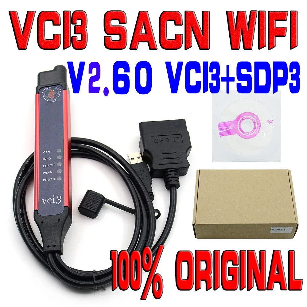 2025 Latest Update SDP3 2.60 VCI3 SCAN WIFI OBDII Scanner Wireless  for Truck Heavy Duty Autocom Scania Diagnostic Tools