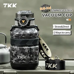 TKK 950ml SUS-316 Large Capacity Stainless Steel Thermos Portable Vacuum Flask Insulated Tumbler with Rope Thermo Bottle