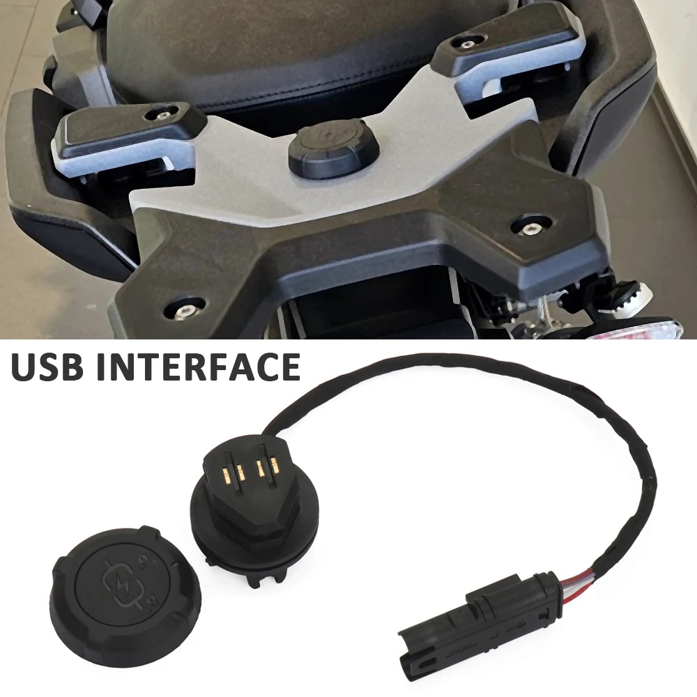 

2025 C400X C400GT Rear Luggage Rack With USB Port Accessories For BMW R1300GS R 1300 GS Adventure Top Box Bracket