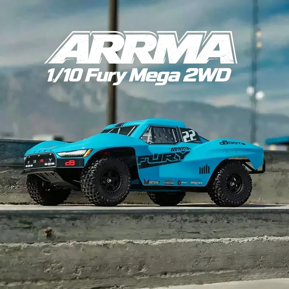 

ARRMA 1/10 Fury Mega 2WD Brushed RC шорт-корс трак, внедорожная радиоуправляемая машина для взрослых и детей