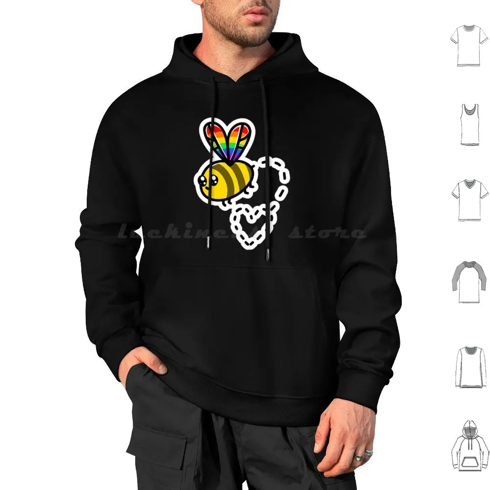 L G Bee T Pride Hoodie cotton Long Sleeve Bee Pride Bug Cute