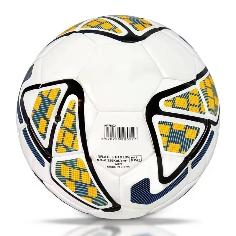 Adesivo per macchina da allenamento per partite di laminazione a caldo in PU di dimensioni standard professionali 5 Pallone da calcio in PU resistente all'usura senza cuciture
