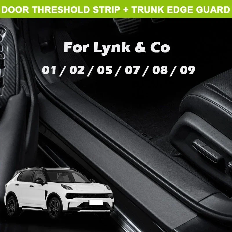 Для Lynk & Co 01 EN-F 02 05 07 08 09: Наклейки на пороги дверей автомобиля, защитная пленка от царапин для заднего багажника, декоративные наклейки
