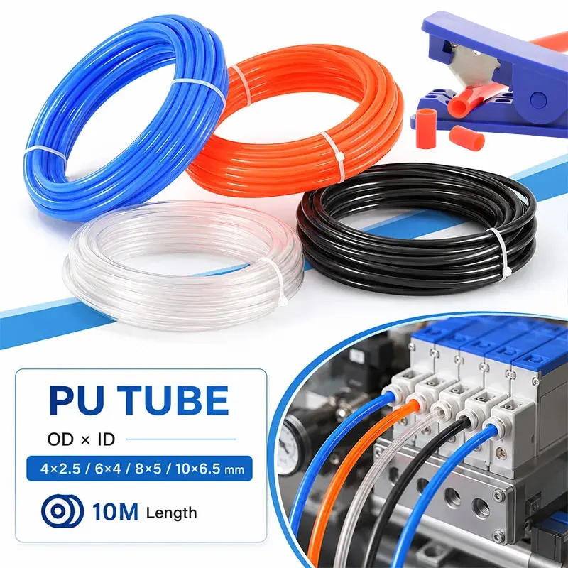 PU Hose Pneumatic Tube Air Hose Polyurethane Pipe 4mm 6mm 8mm 10mm 12mm 1M 2M 5M 10M 20M