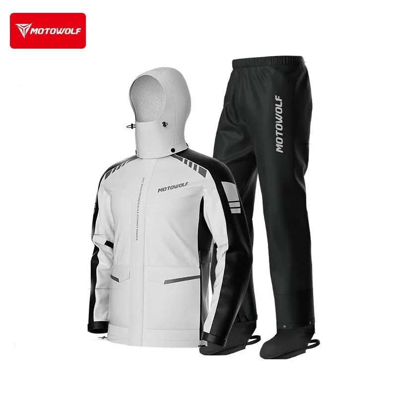 Waterproof Motorcycle Raincoat Man For Heavy Rain Storm Gear Jacket Rider Pants Chubasquero Mujer Adulto 오토바이 우비 Motowolf 4 Waterproof Motorcycle Raincoat Man For Heavy Rain Storm Gear Jacket Rider Pants Chubasquero Mujer Adulto 오토바이 우비 Motowolf 4