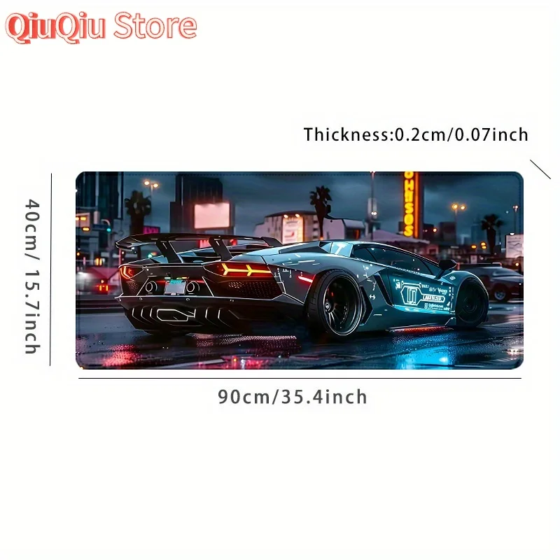 Large Gaming Mouse Pad Cool Sports Car Non-Slip Desk Mat Office Computer Mousepad Keyboard Mouse Table Accessories Gift Gamers